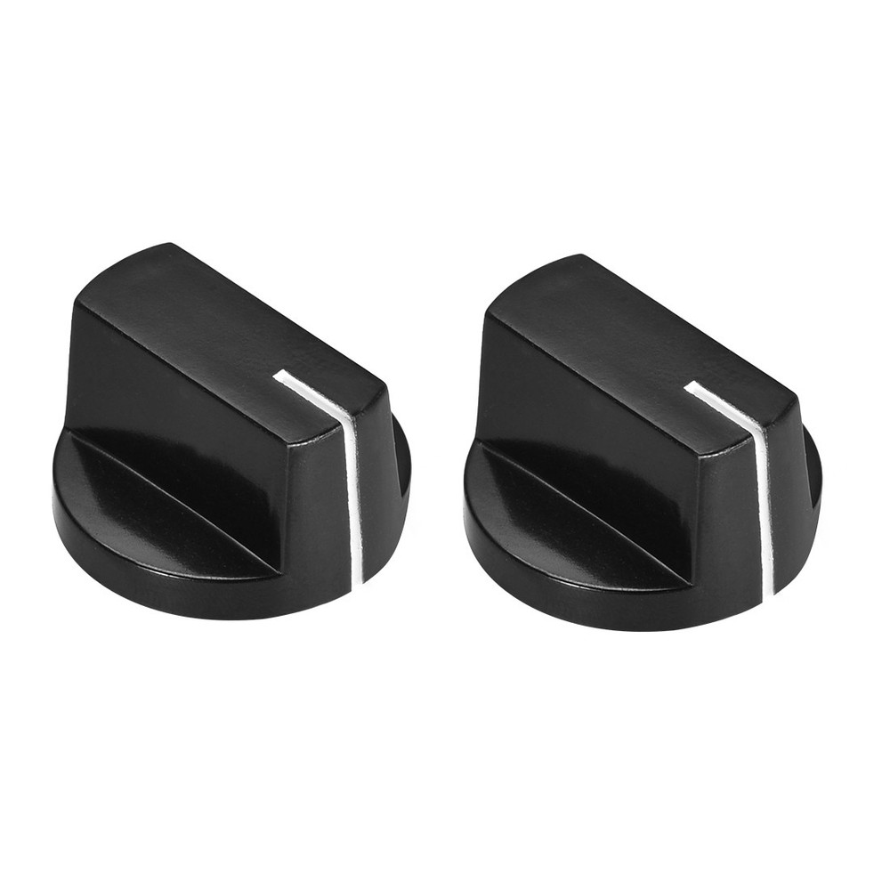2pcs, 6mm Potentiometer Control Knobs For Guitar Acrylic Volume Tone Knobs Black