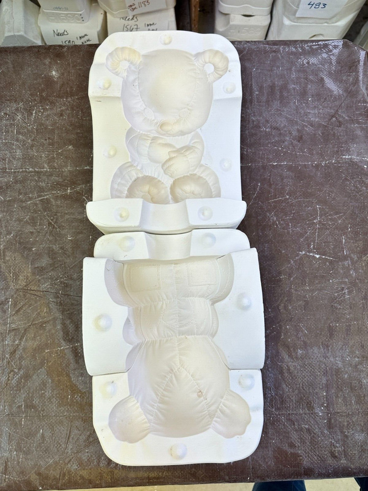 VINTAGE CASTER CERAMIC MOLD #514 TEDDY SOFTIE