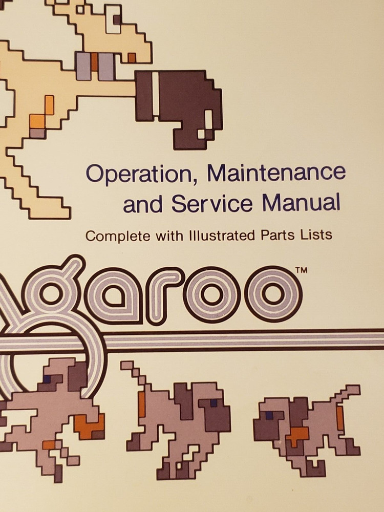 Original 1982 Atari Kangaroo Coin-op Video Arcade Game Ops Manual & Schematics