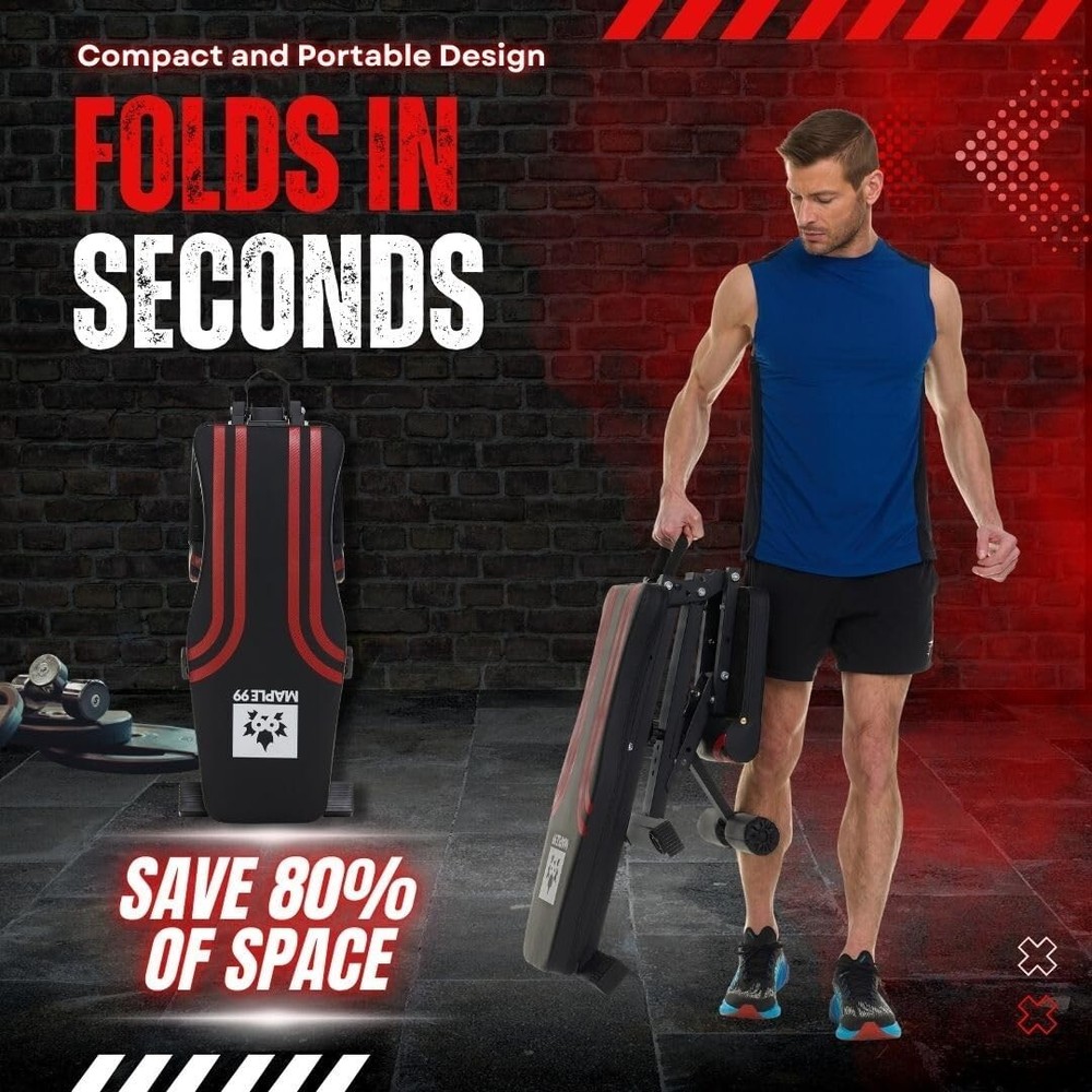 Adjustable Weight Bench – Heavy-Duty, 8 Positions, Foldable – Full-Body Workouts