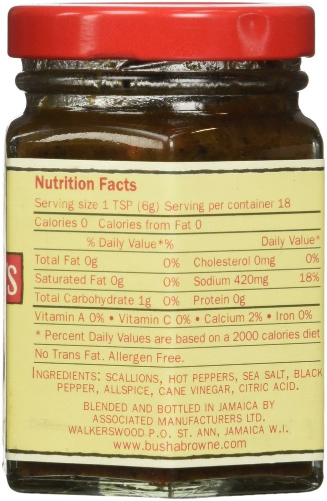 Busha Browne Jerk Seasoning Rub, 4 oz