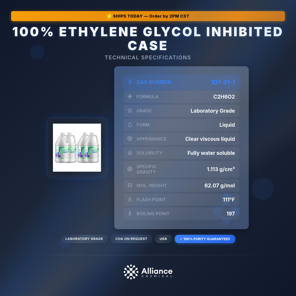 100% Ethylene Glycol Inhibited - 4 Gallon Case