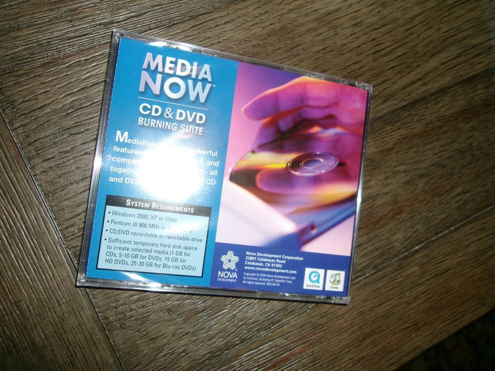 MEDIA NOW CD & DVD BURNING SUITE - Nova Development (CLWT) 2006 OPEN BOX UNUSE
