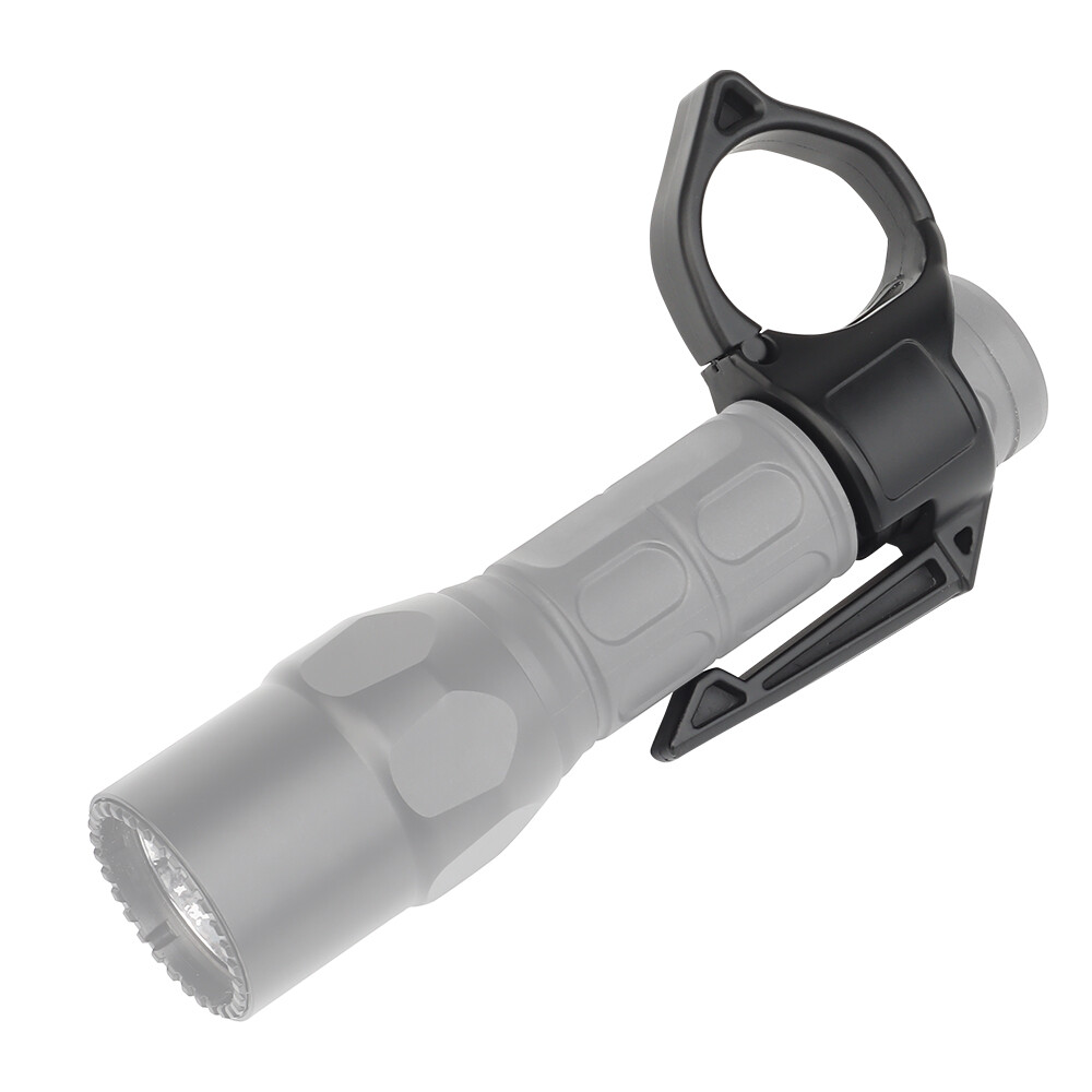 Tactical Flashlight Ring Holder with Pocket Clip - Portable Tool