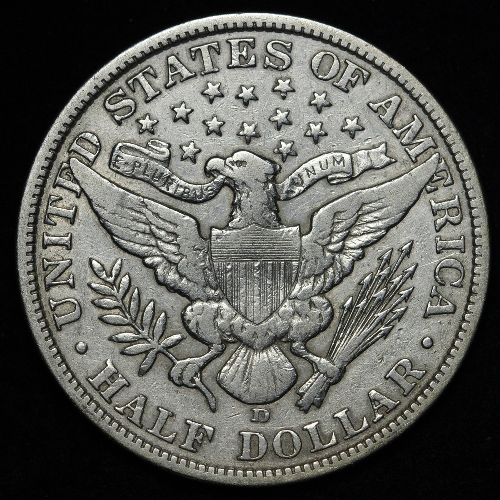 1906-D Barber Silver Half Dollar VF E311 YHM