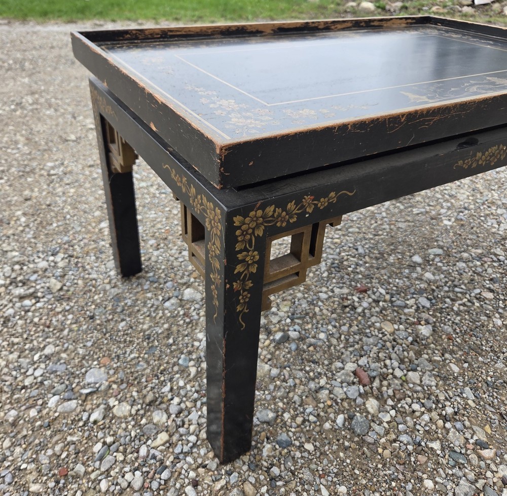 Gilded Chinoiserie Style Side Table