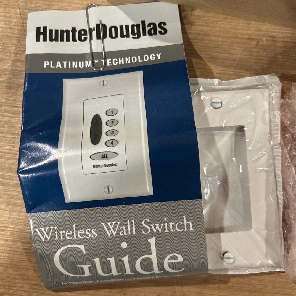 Brand New Hunter Douglas Platinum wireless wall switch remote. NOS!!!