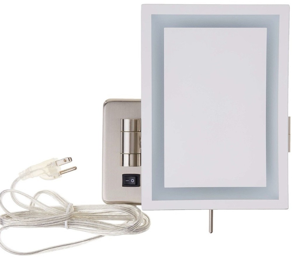 Rectangular 6.5-Inch x 9-Inch Wall Mount Mirror - Makeup Mirror with 5X Magni...