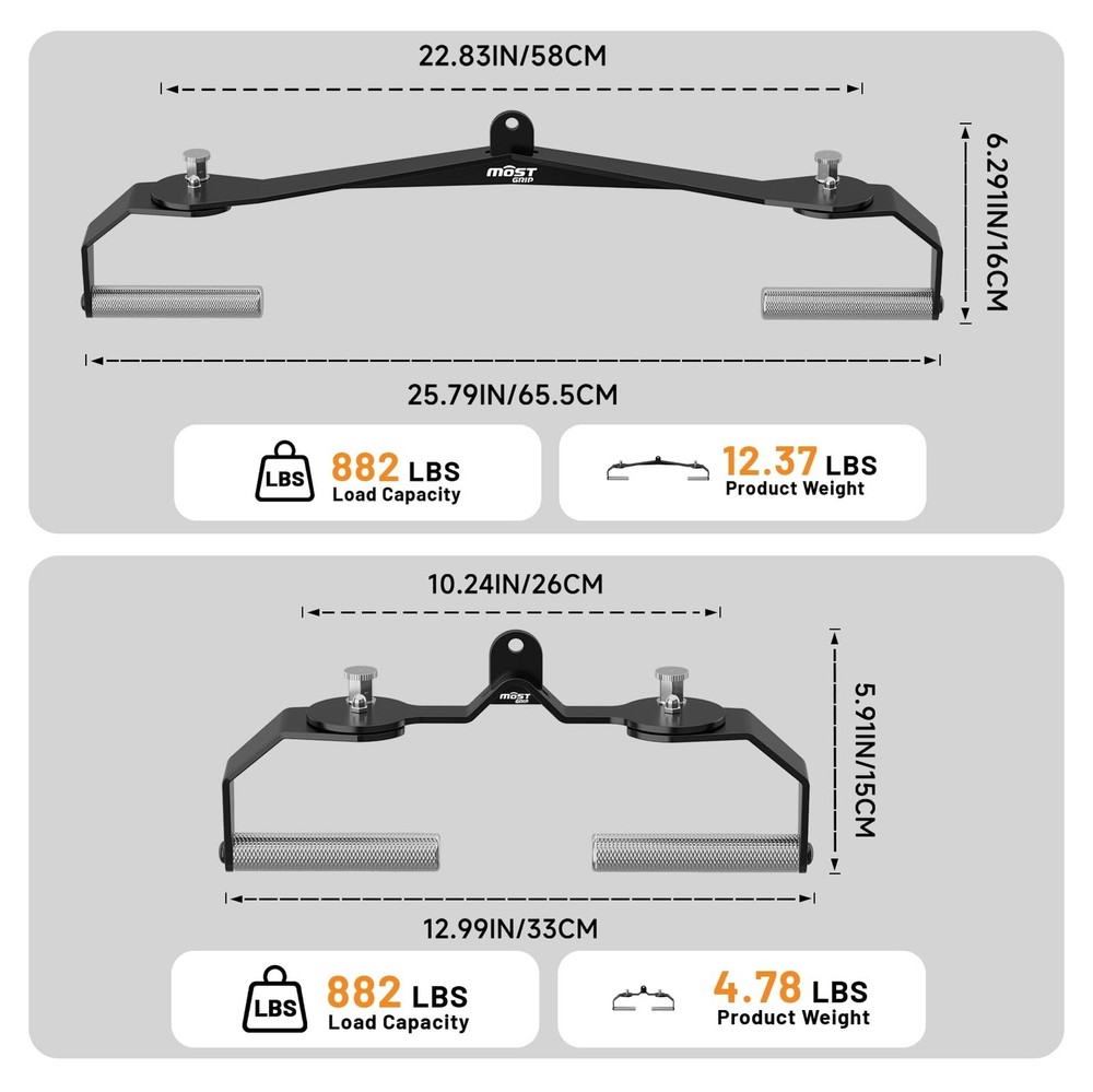 Lat Pull Down Bar Set with 360° Rotatable Handles, Lat Pulldown Attachments