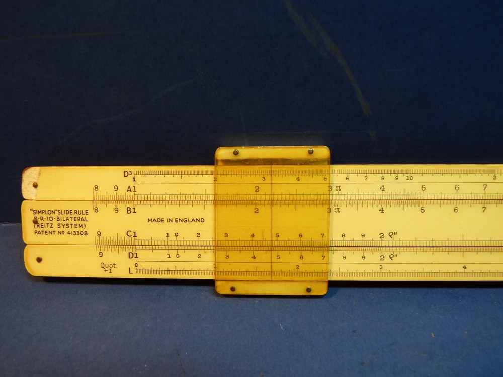 Slide Rule Simplon S.R.10 Bilateral Reitz System Vintage