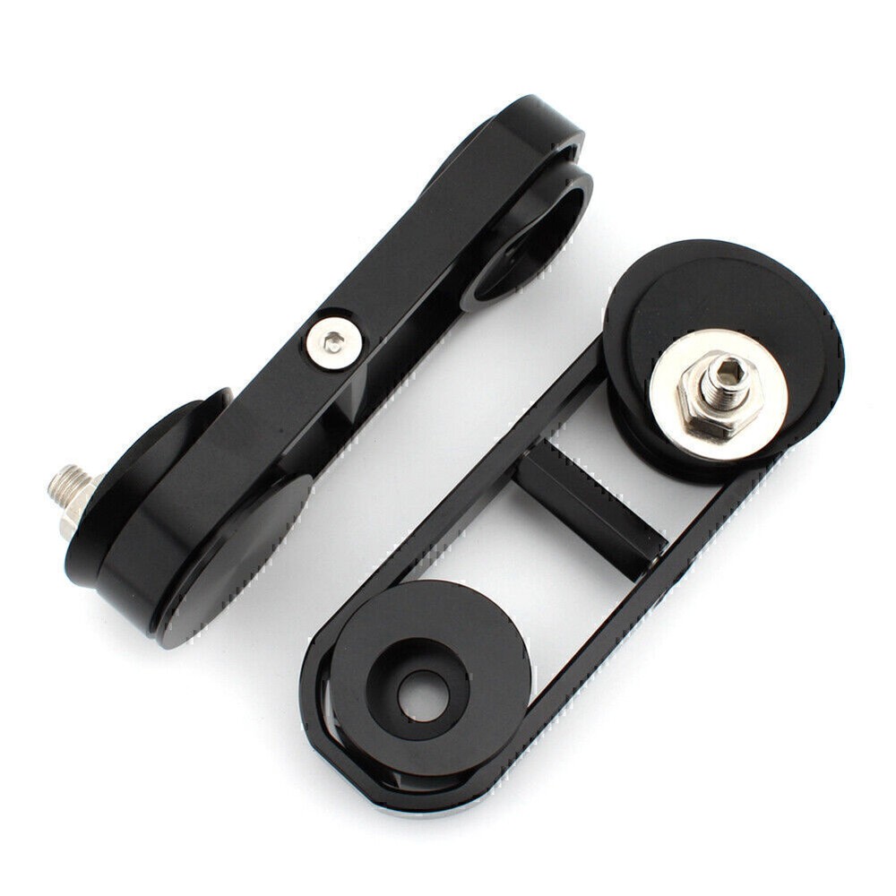Black 180° Adjustable Drop Mirror Relocator Mount For Harley Touring 2006-2013