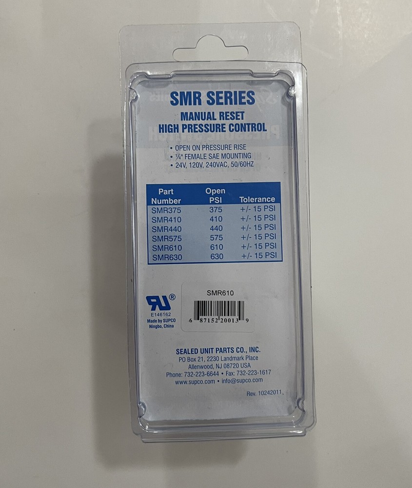 Supco SMR610 610#CO MR Hi#Switch R410A New E5