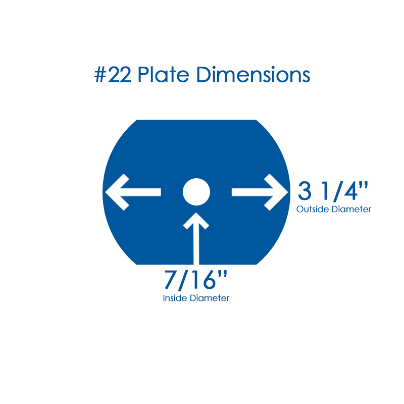 GRINDER PLATE #22 - 3/8 HOLE W/ 2 FLAT EDGES