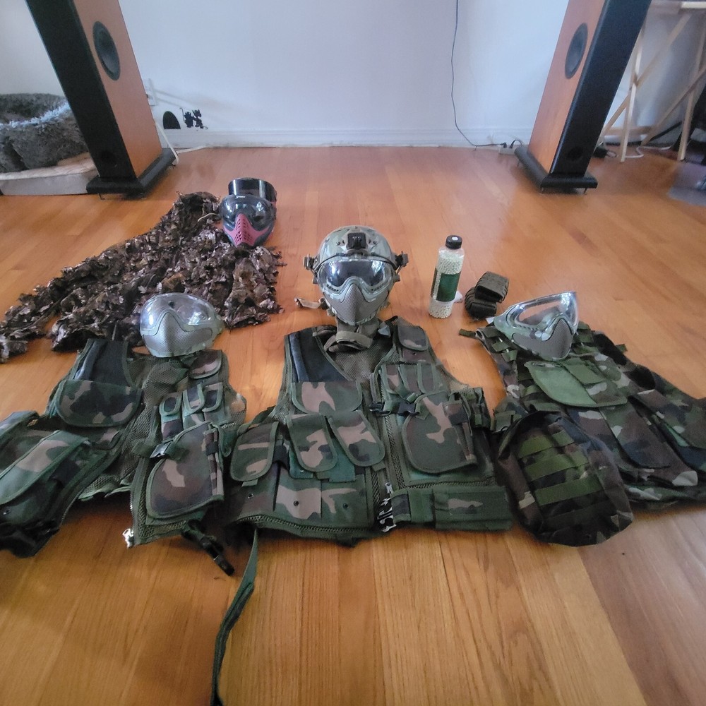 Used airsoft tactical gear lot bundle