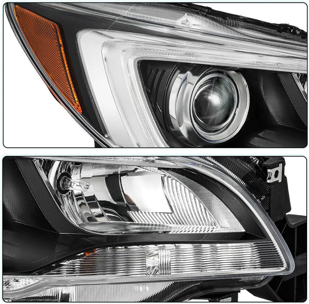 Headlight Assembly Set for 2015-2017 Subaru Outback Halogen Headlamp Passenger a