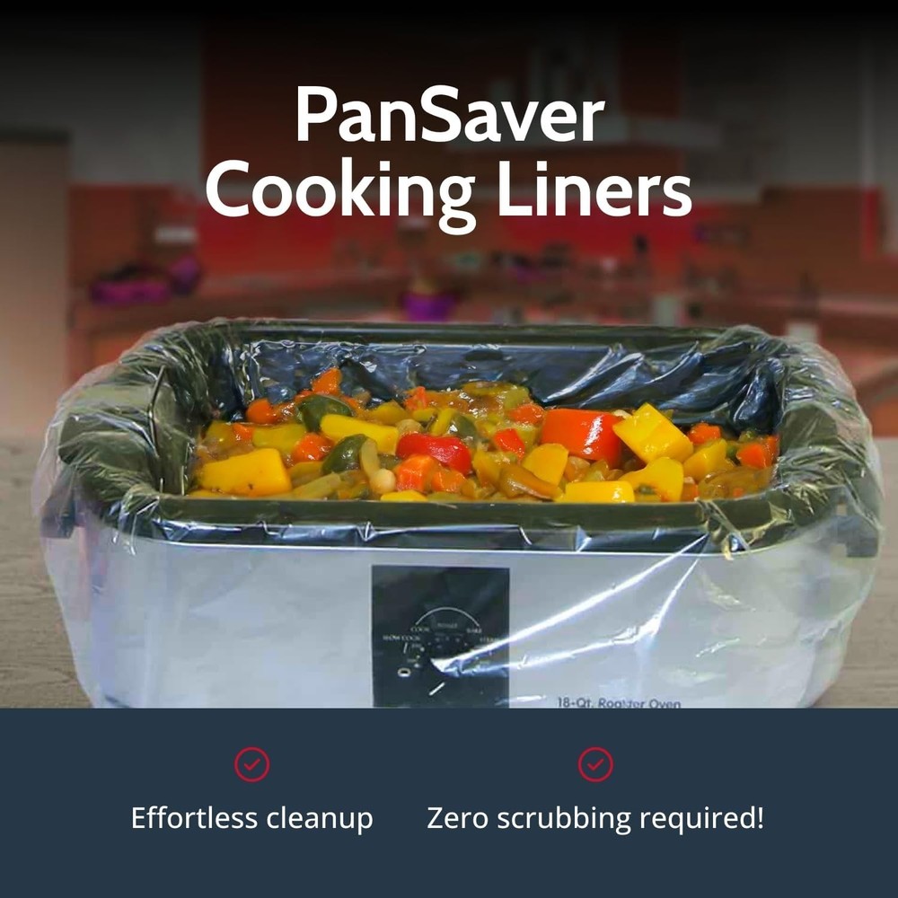 Effortless Cleanup Disposable Foil Liners for 22 Quart Electric Roasters, 2 Pack
