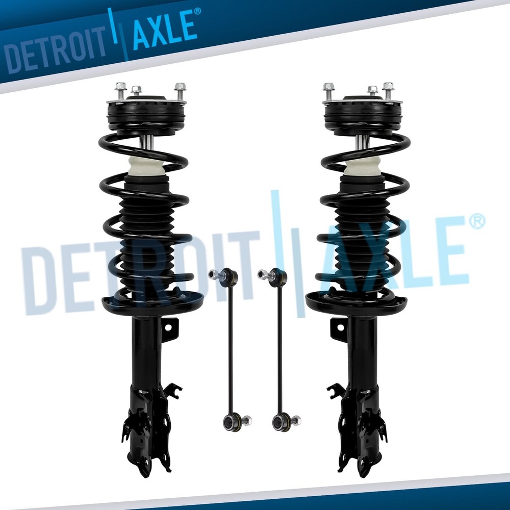 Front Struts w/ Coil Spring Assembly Sway Bars for 2011 2012 2013 Ford Fiesta