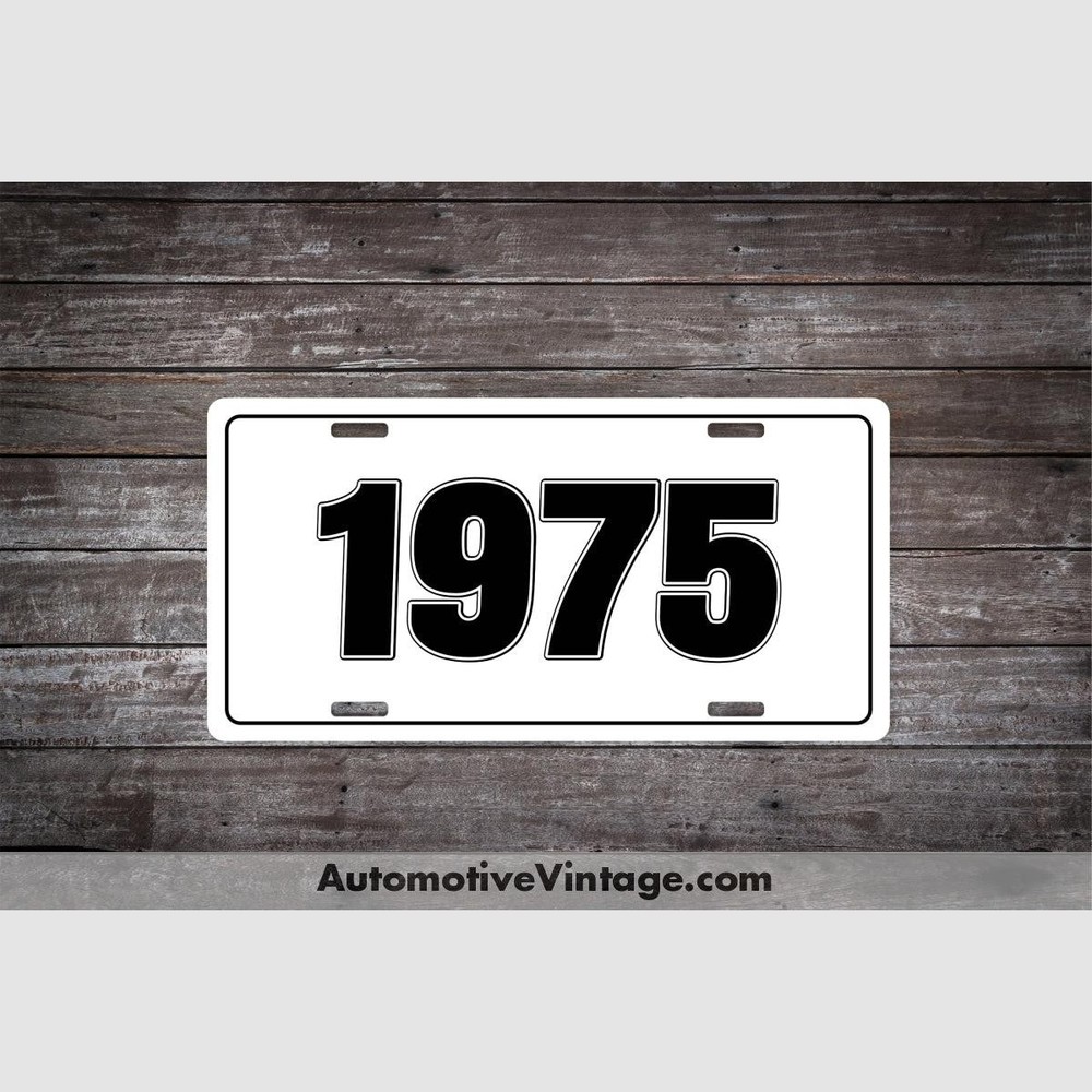 1975 Car Year License Plate