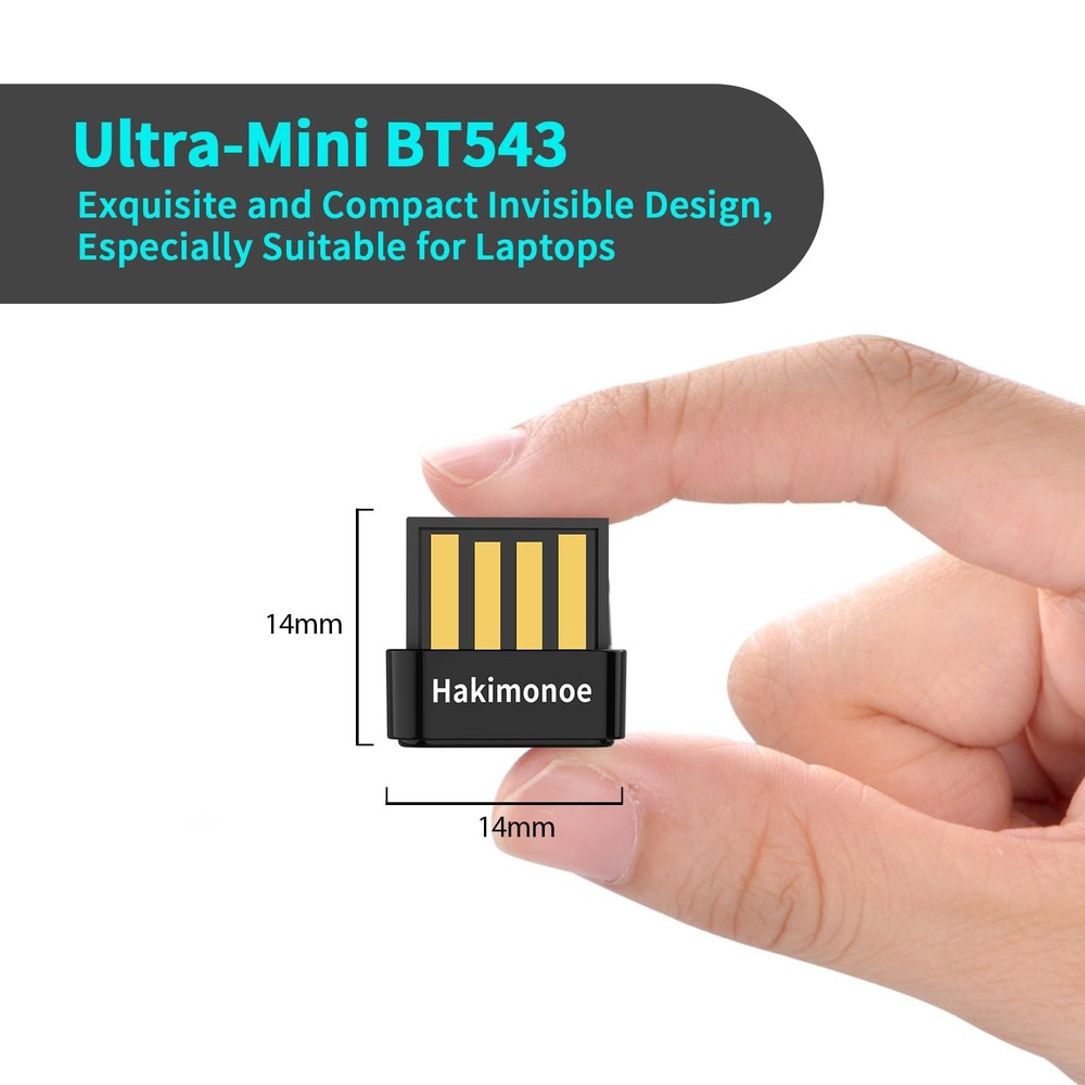 Mini USB Bluetooth 5.4 Adapter for Laptop PC, Wireless Transmitter Dongle for