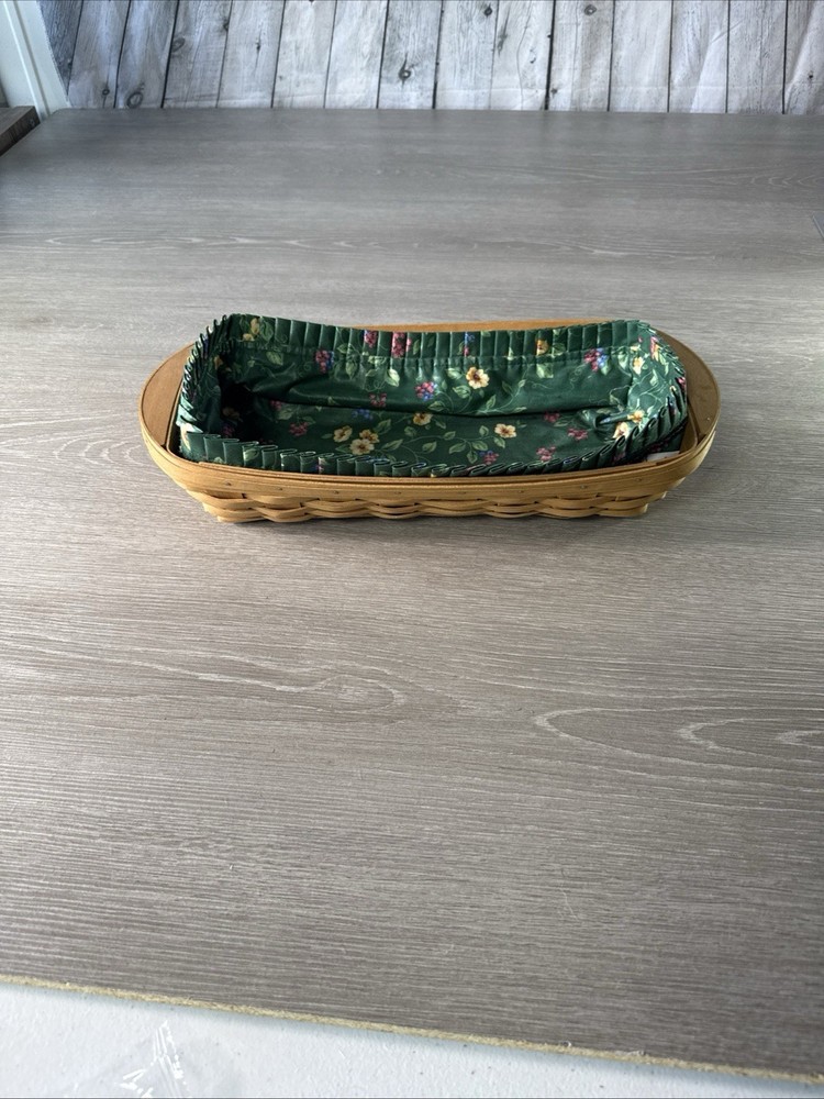 Longaberger 2002 Cracker Host Basket With Floral Liner