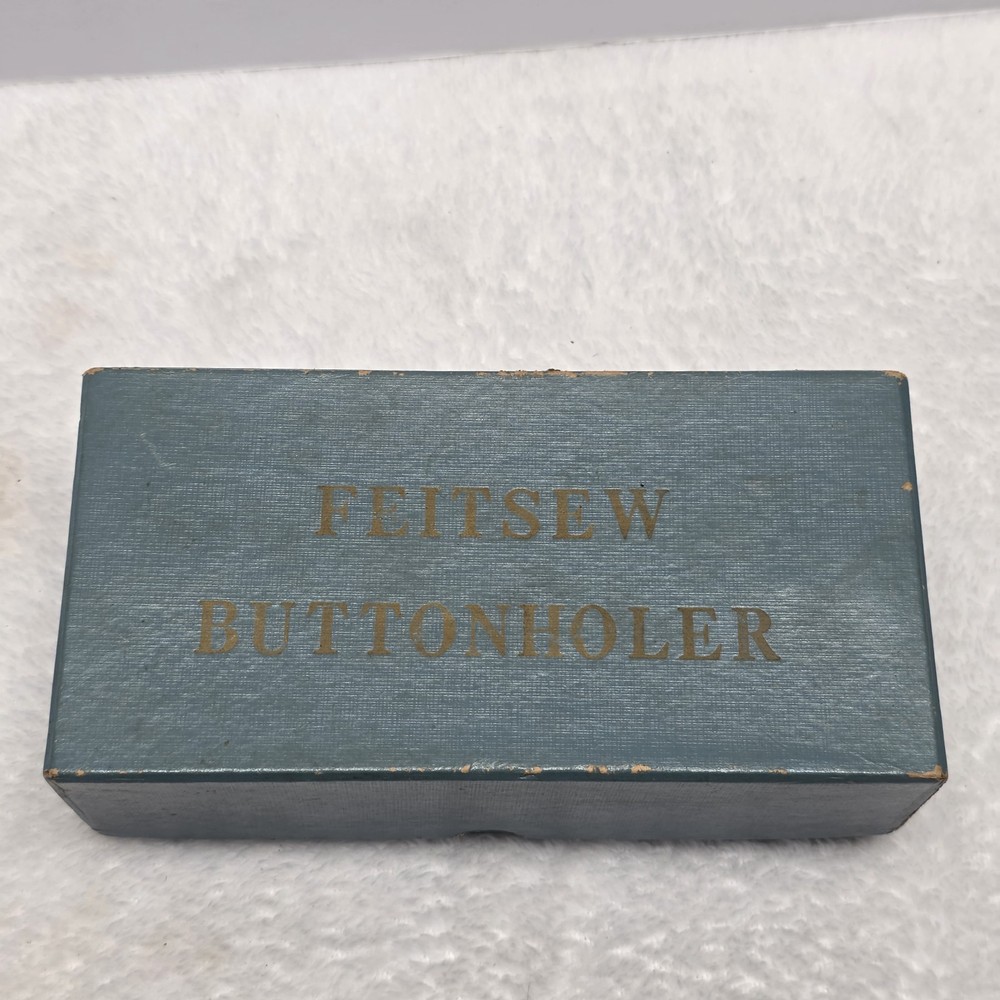 Vintage Industrial Sewing Machine Buttonhole Attachment With Box