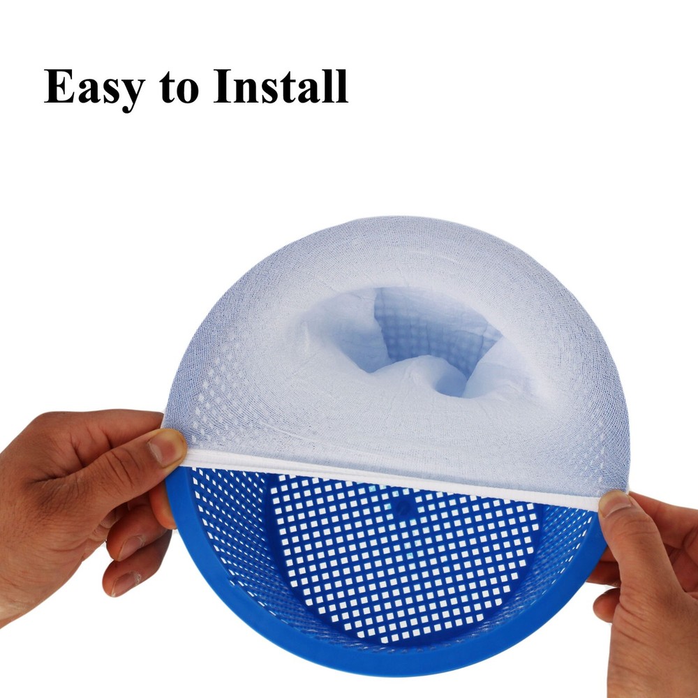 10 Pack Pool Skimmer Socks for Pool Filter Baskets Above Ground