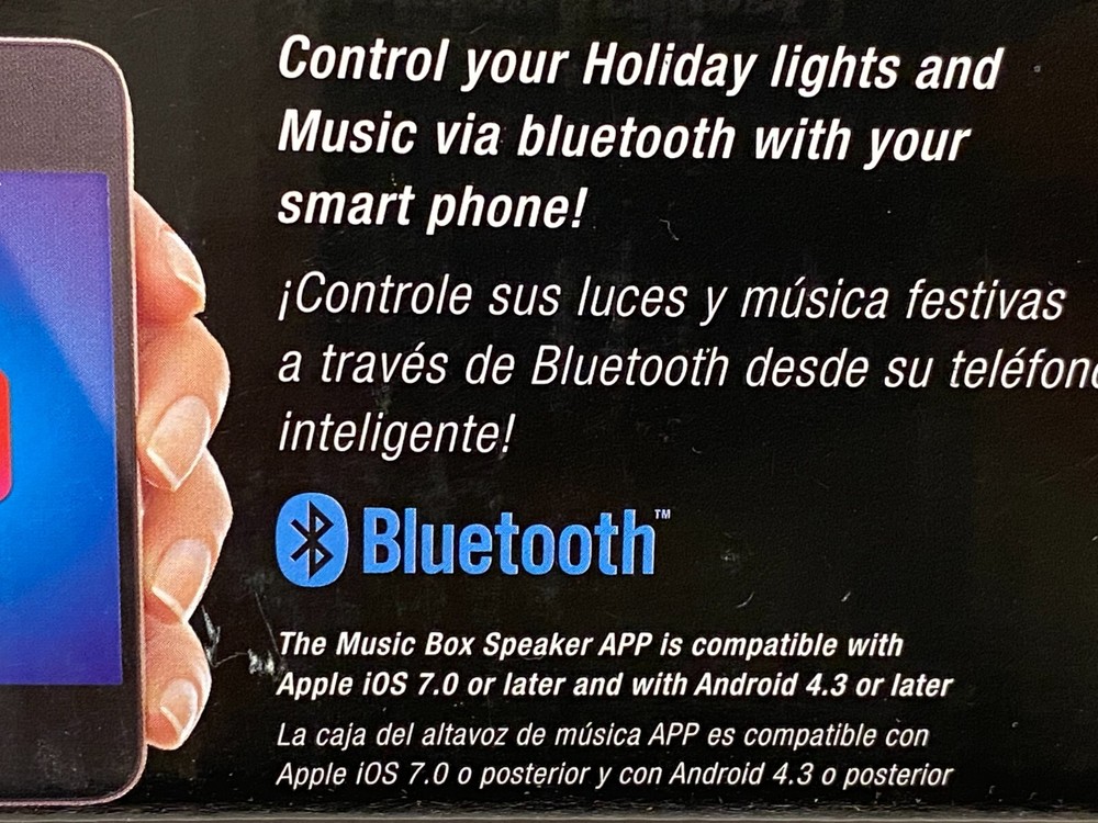Christmas Tree Musical & Light String Music Box Control via Bluetooth Phone Apps