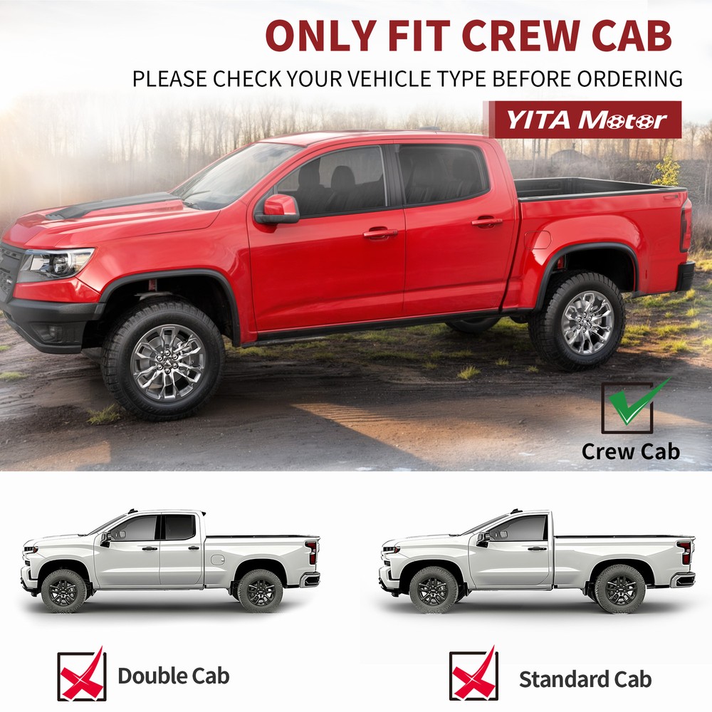 Drop Running Boards for 2015-2024 Colorado/Canyon Crew Cab Side Step Bars