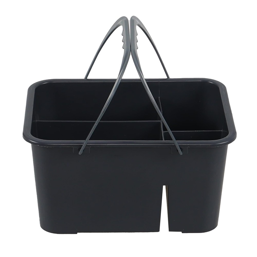 Plastic Cleaning Supply Caddy with Handles, Multi Compartment Storage Caddy B...