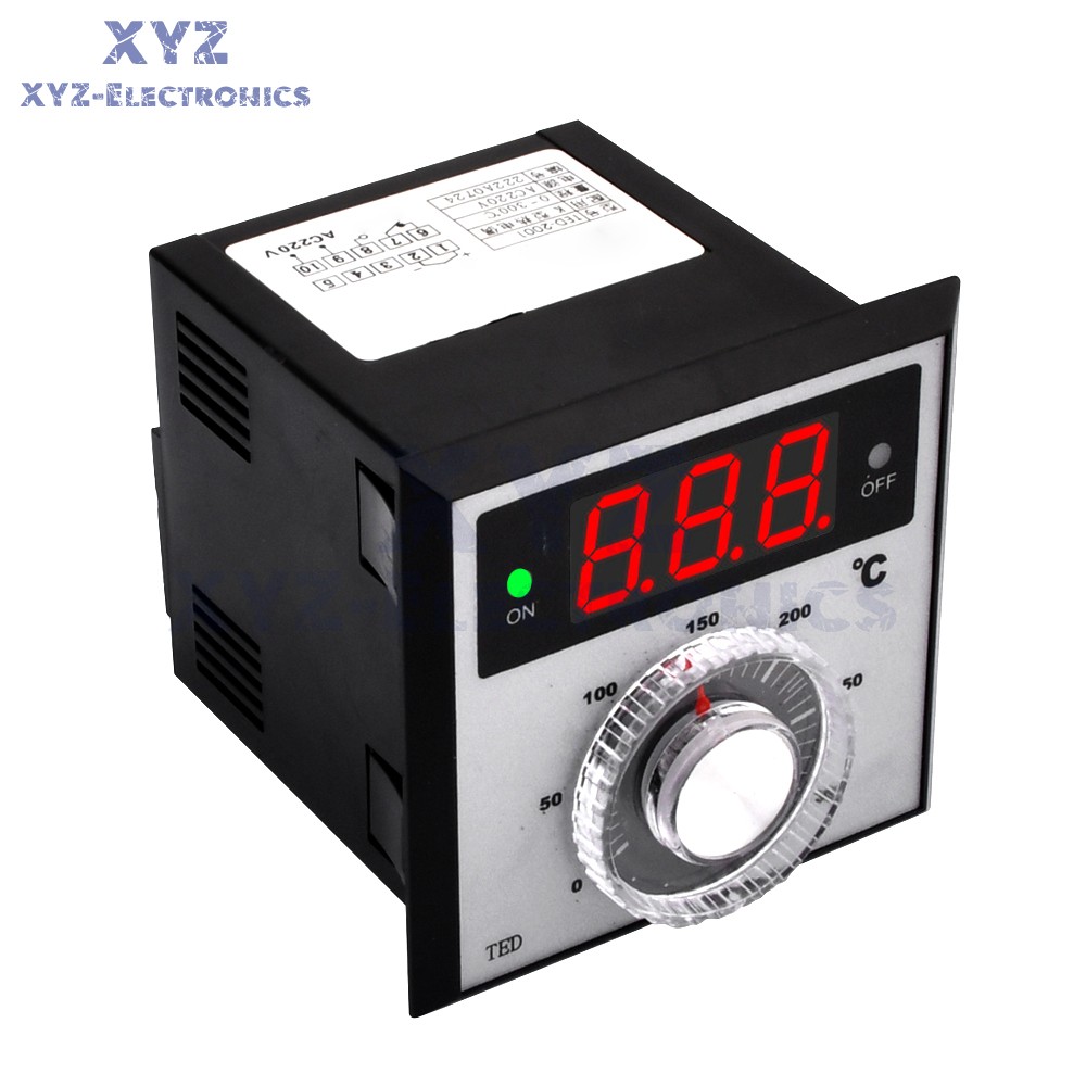 AC 220V TED-2001 K-type Temperature Controller Digital Thermostat Relay Output