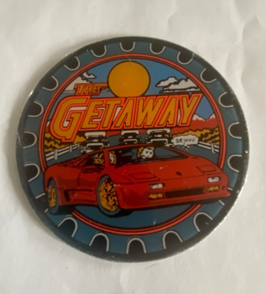 The Getaway Pinball Speaker Panel/ Coaster by Williams NOS NICE!