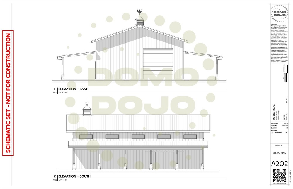 Rustic Barn Agricultural Building Plans – PDF Downloadable Blueprint