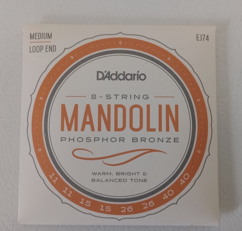 D'Addario EJ74 Mandolin Strings, Phosphor Bronze, Medium, 11-40