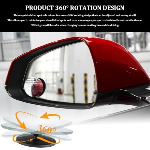 Blind Spot Mirror, Side Mirror Blindspot, Frameless Car Blindspot 2PCS Circle