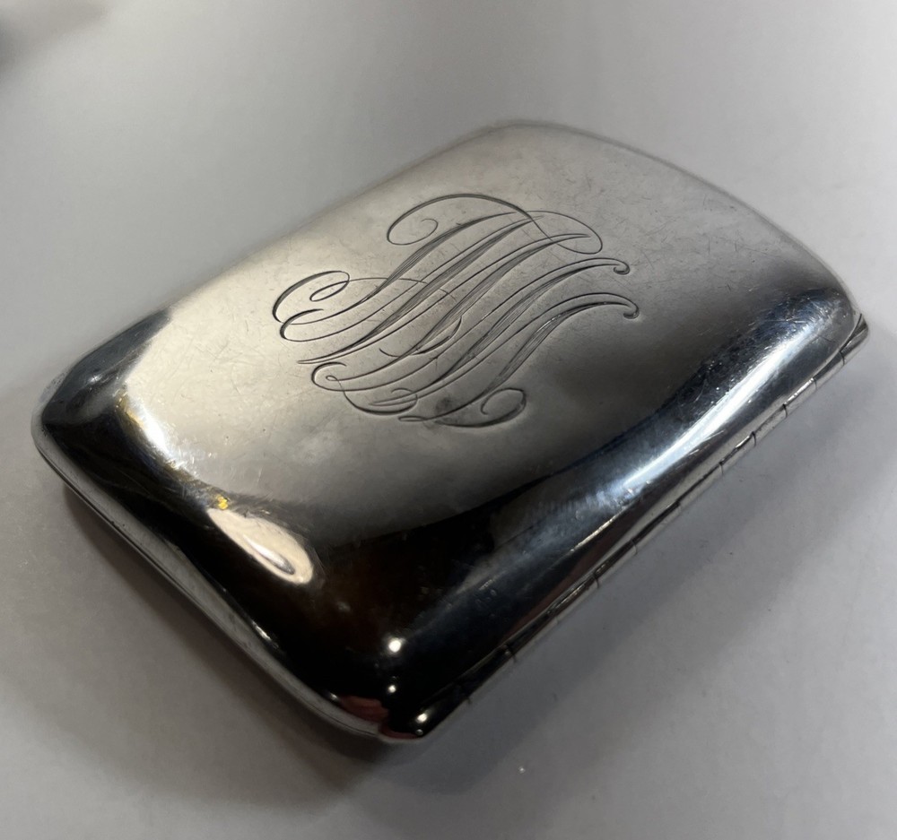 VTG Sterling Silver Cigarette Case heavy 80 grams