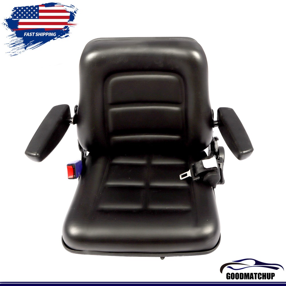 Tractor Forklift Seat Excavator Universal Adjustable Backrest Armrest