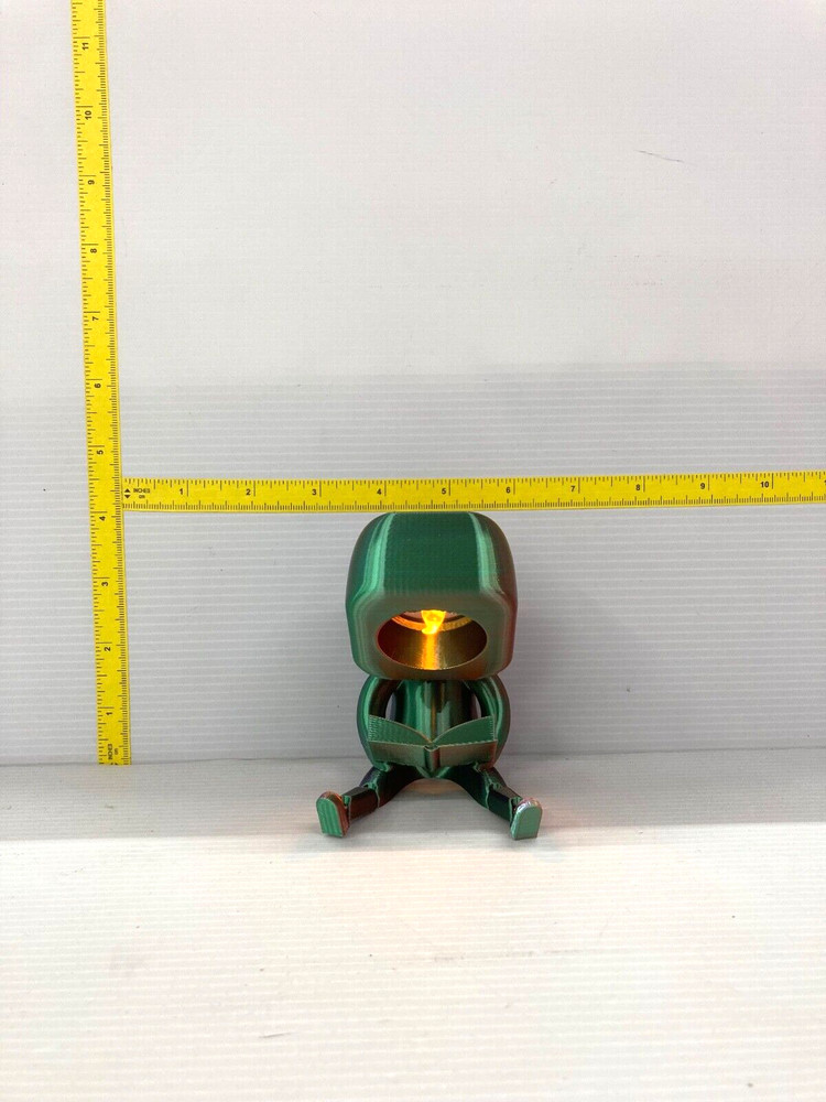 Book Reader Night Light Metalic Copper and Green