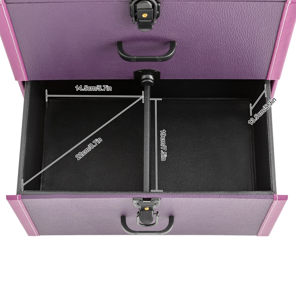 Pro 3 Tire Rolling Makeup Train Case Cosmetic Trolley Makeup Storage Organizer