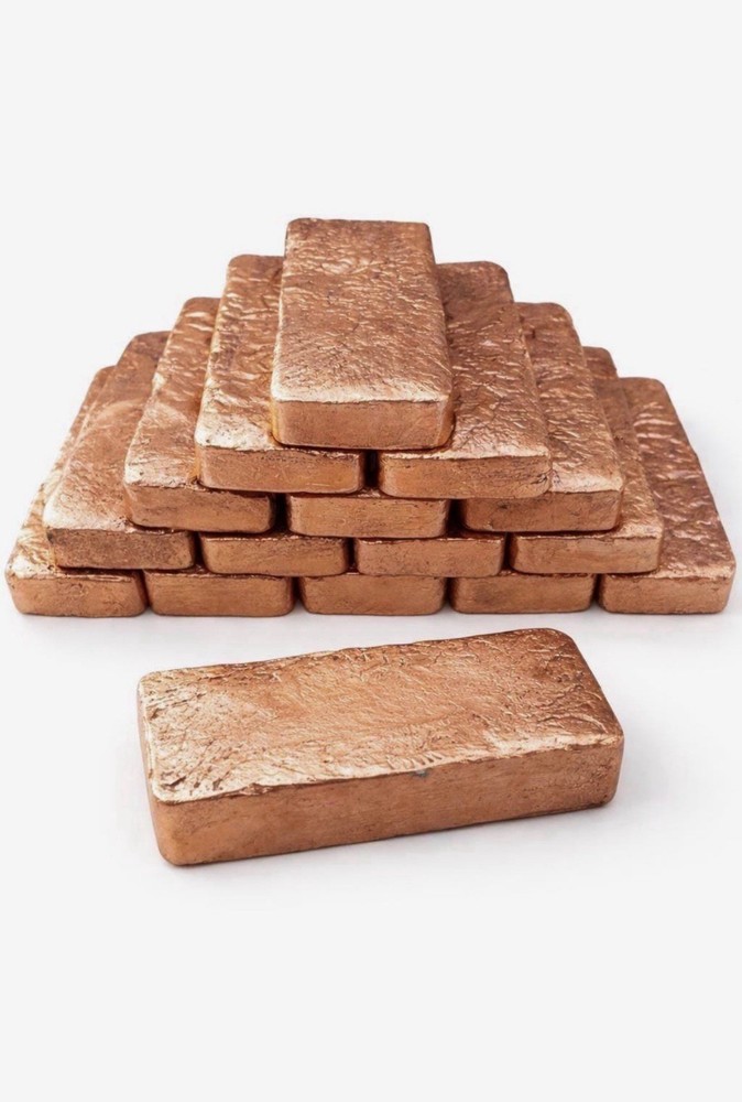 1Lbs Pure Handpoured Copper Ingot Bars Raw Material