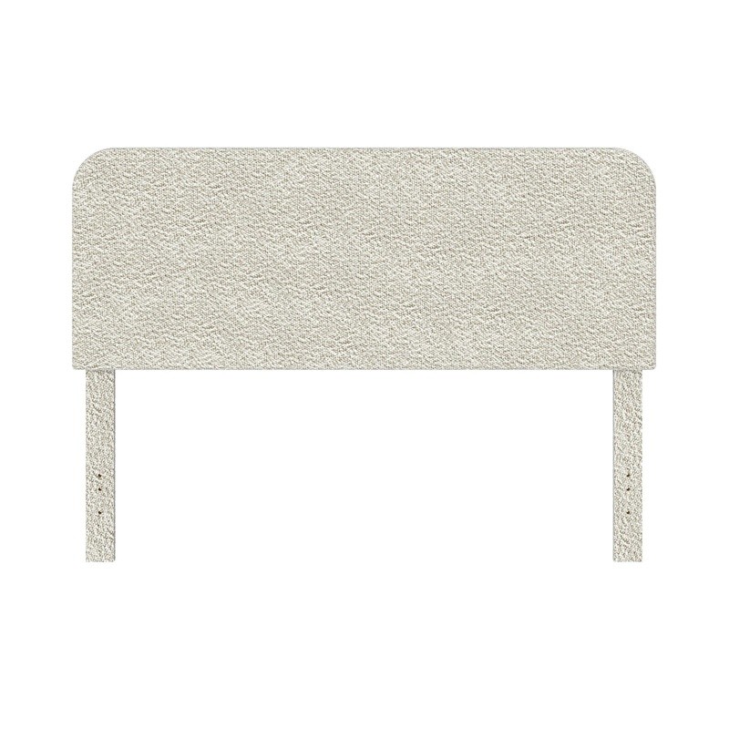 Adjustable Boucle Headboard Modern Design Upholstered Soft Padded Easy Install
