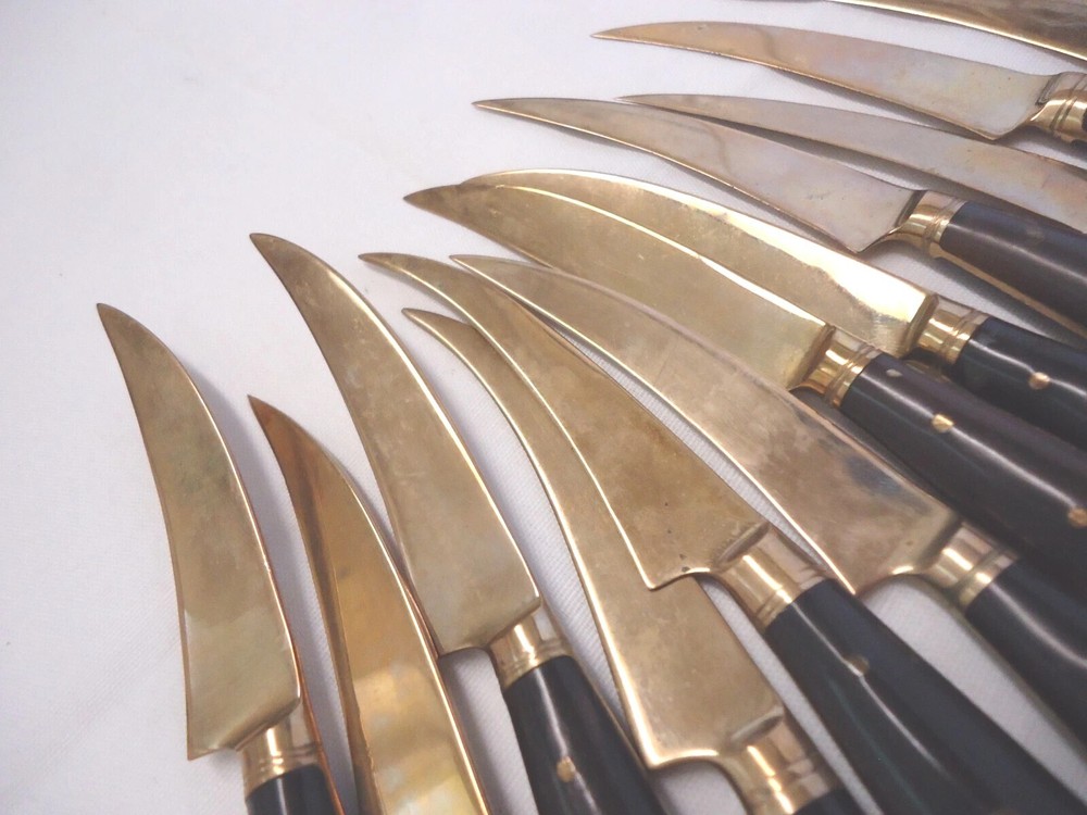 BRASS BRONZE FLATWARE 16-PIECES