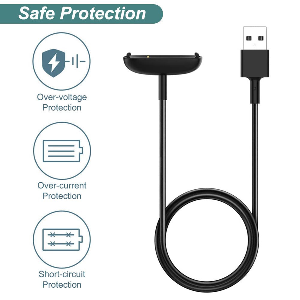 2 Pack Charger for Fitbit Inspire 3 Replacement USB Charging Cable 3.3ft Cord