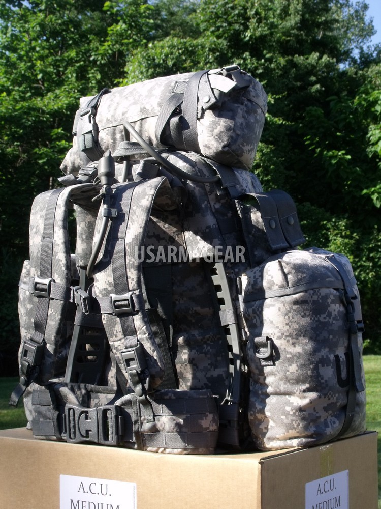 Fully Loaded Molle ACU Medium Rucksack Military Backpack Hydration Pouches