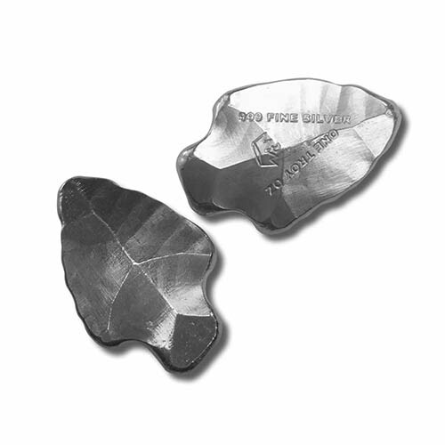 1 oz Monarch Silver 3D Poured Arrowhead