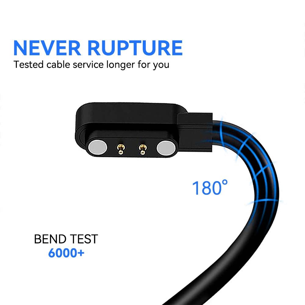 2Pcs 2-Pin USB Data Charging Cable Magnetic Fast Charger For Smart Watch 2.84mm