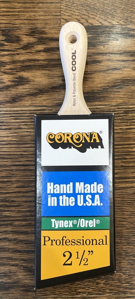 Corona Cool Red-Gold Nylon/Polyester 2.5”Angular Paint Brush