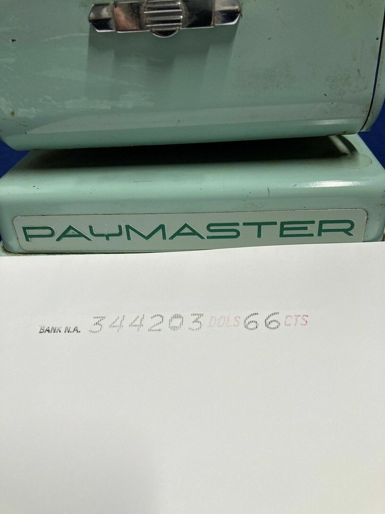 VINTAGE Paymaster Check Writer Series 7000 TESTED WORKING