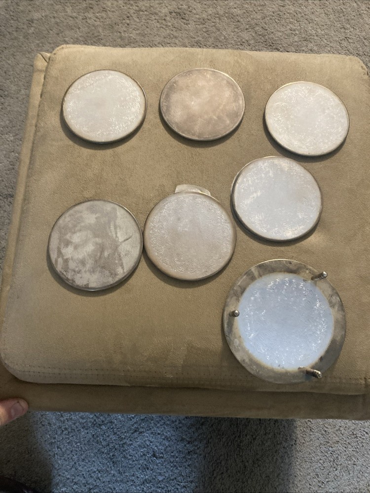 Silverplated Embossed Coasters