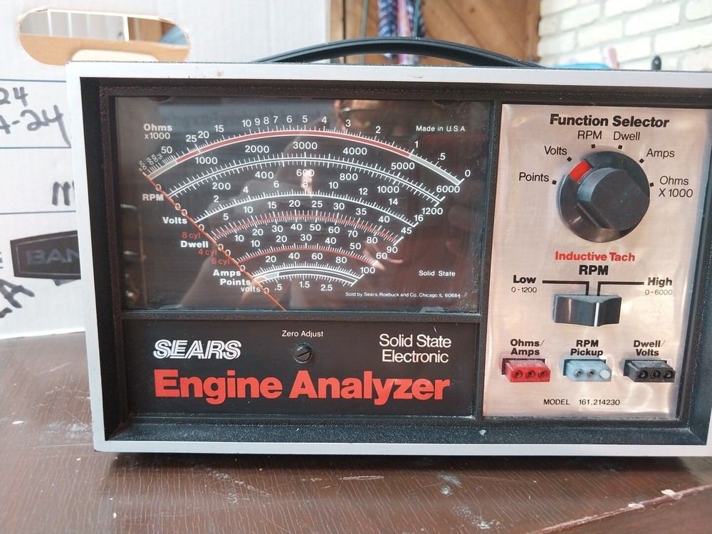 Vintage Sears Craftsman Solid State Electronic Engine Analyzer Model 161.214230