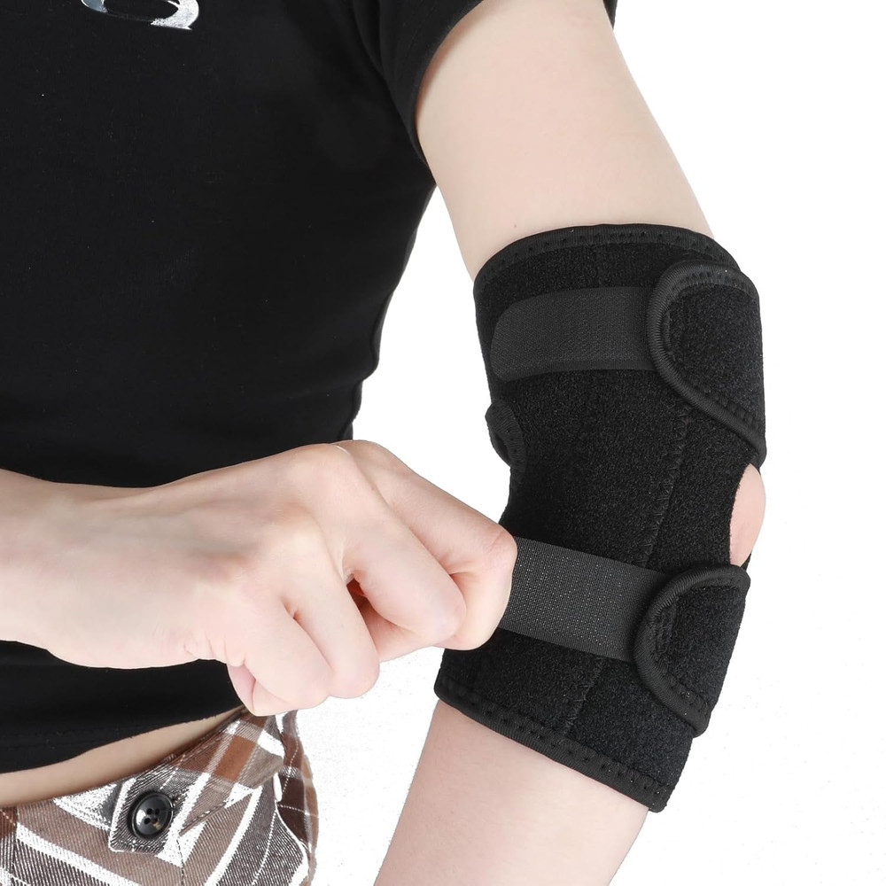 Elbow Compression Sleeve with Removable Strap for Men & Women, Elbow Support Br